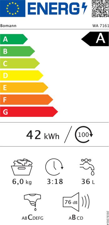 Energy Label Bomann WA 7161 (6 kg, Left)