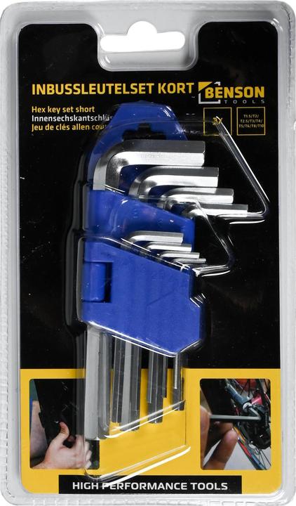 Actual product image Benson Hex key wrench set short 9 pieces profi