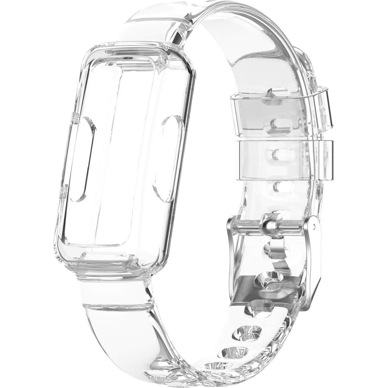 Cover-Discount Fitbit Inspire 3 - Sportarmband mit Displayschutz transparent (Silikon, Inspire 3), Uhrenarmband, Transpa...