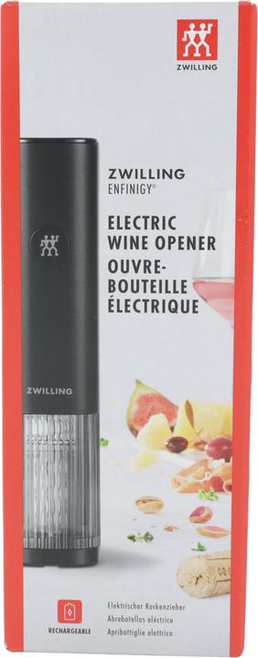 Produktbild Zwilling Enfinigy elektrischer Weinöffner, schwarz (Elektrischer Korkenzieher)