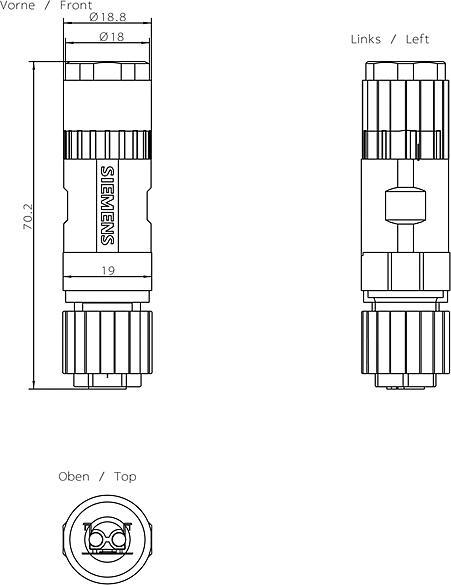 Produktbild Siemens SIMATIC NET M12 Kabel