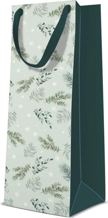 Produktbild Sellmer Geschenktüte f. Flasche Zweige/mint 12x10x37cm (Geschenktüte)