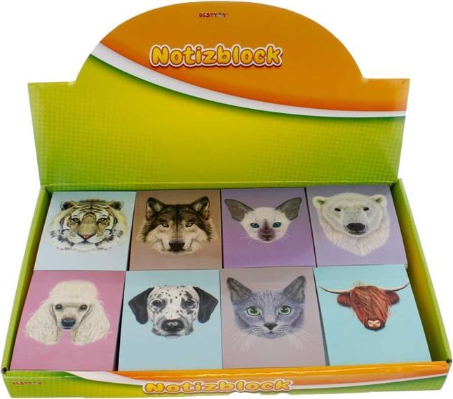 Besttoy - Mini Notizblock - Tiere - 1 Stück (Blanko)