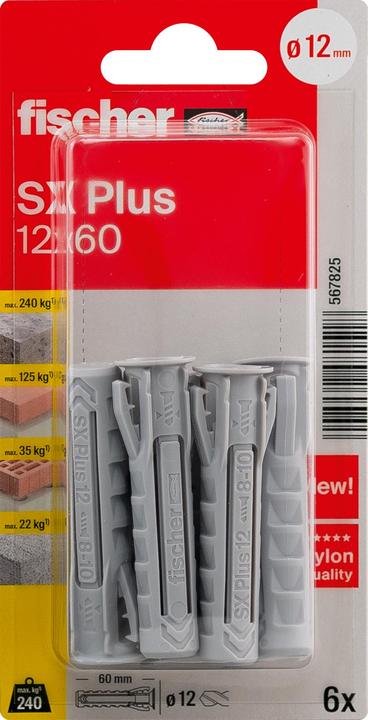 Actual product image Fischer Dowel SX Plus 12x60 K (6 pcs.)