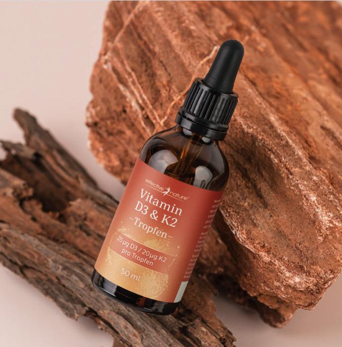 Actual product image Effective Nature Vitamin D3 K2 Oil (1 Piece, Oil)