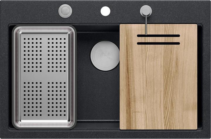 Q Company SPÜLBECKEN QUADRON MARC (HQM7650U8 BS) (76 cm)