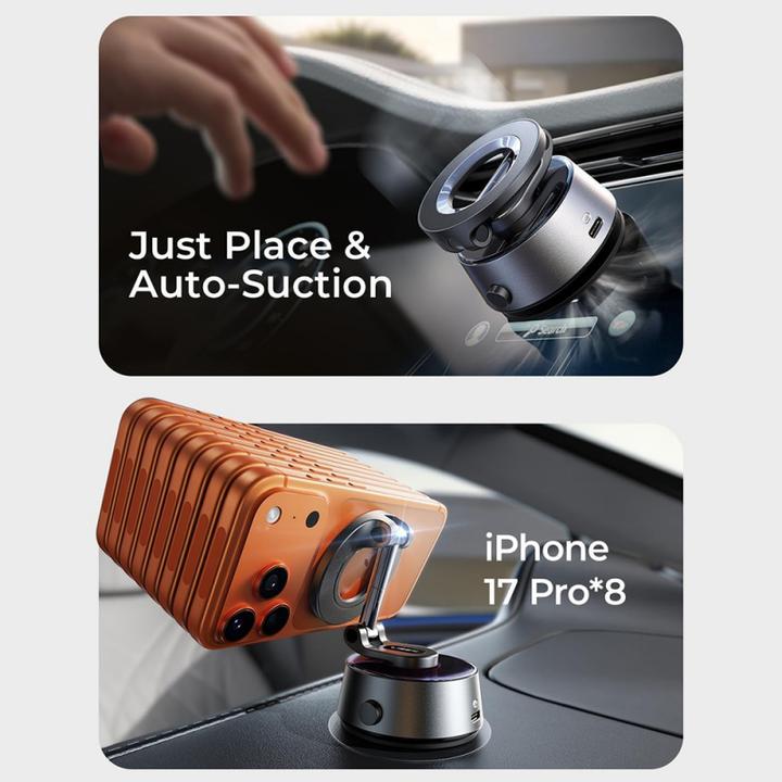 Actual product image Lisen Magnetic Car Holder A690 Grey