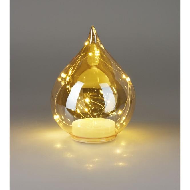 Actual product image Koopman LED table lamp - drop shape - 15 LEDs warm white - approx. 19 cm