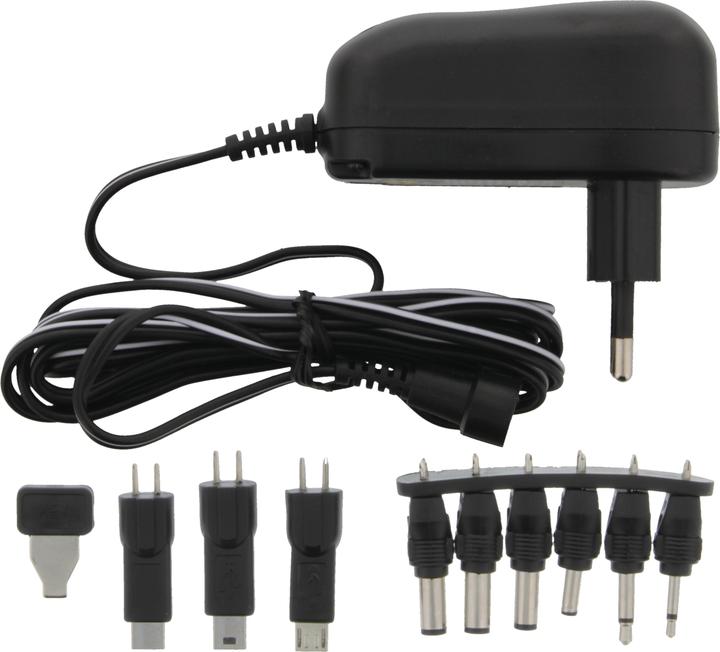 Produktbild Deltaco AC/DC Universal Plug-in Adapter, 1000mAh