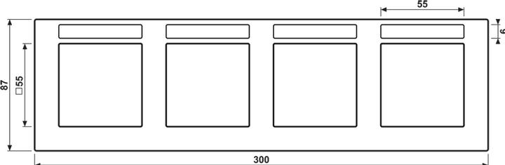 Actual product image JUNG Mounting frame 4f aws glz h A / A CREATION AC5840BFNAWW