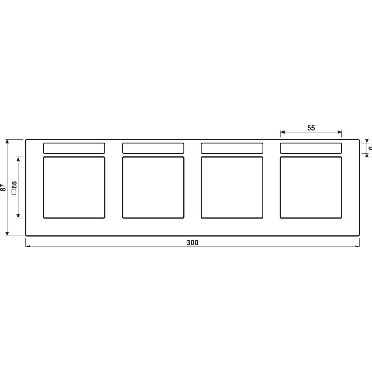 Thumbnail - JUNG, Zubehör Schalterprogramm, Einbaurahmen 4f aws glz h A / A CREATION AC5840BFNAWW