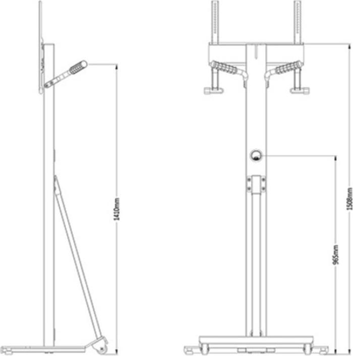 Produktbild Multibrackets M Tilt & Roll Floorstand White (Gerätespezifisch, 55", 40 kg)
