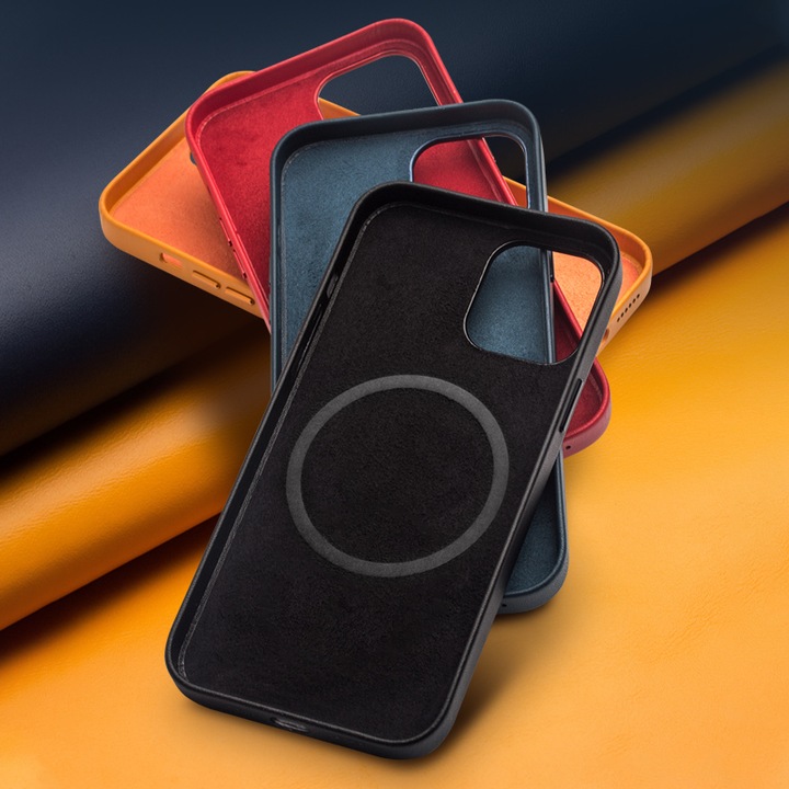 Produktbild QiAlino Hülle (MagSafe kompatibel) Orange (Apple iPhone 12)