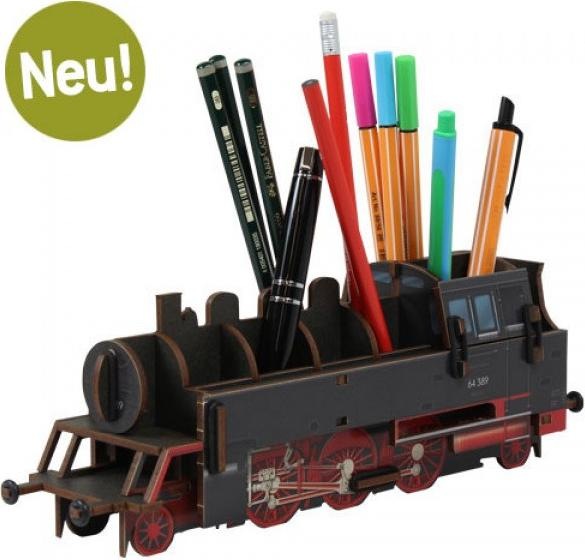 Produktbild Werkhaus Stiftebox Dampflok schwarz