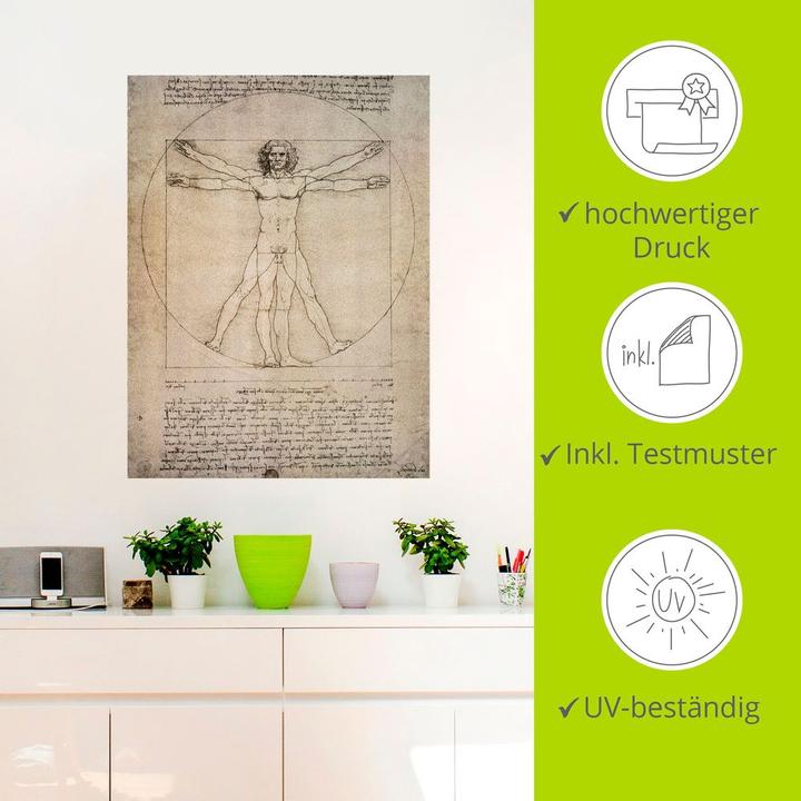 Image du produit Artland Dessin des proportions, d'après Vitruve. 1490 T6SM (60 x 80 cm)