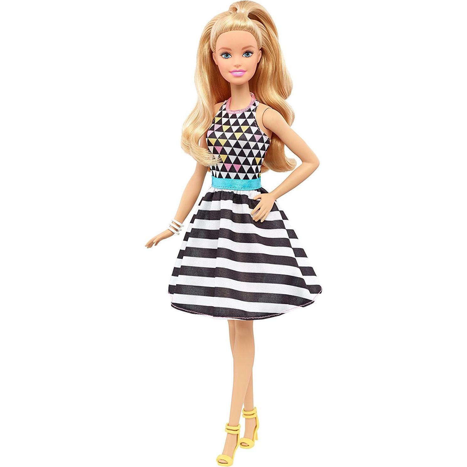 Barbie Fashionista mit schwarz-weiss gestreiftem Outfit