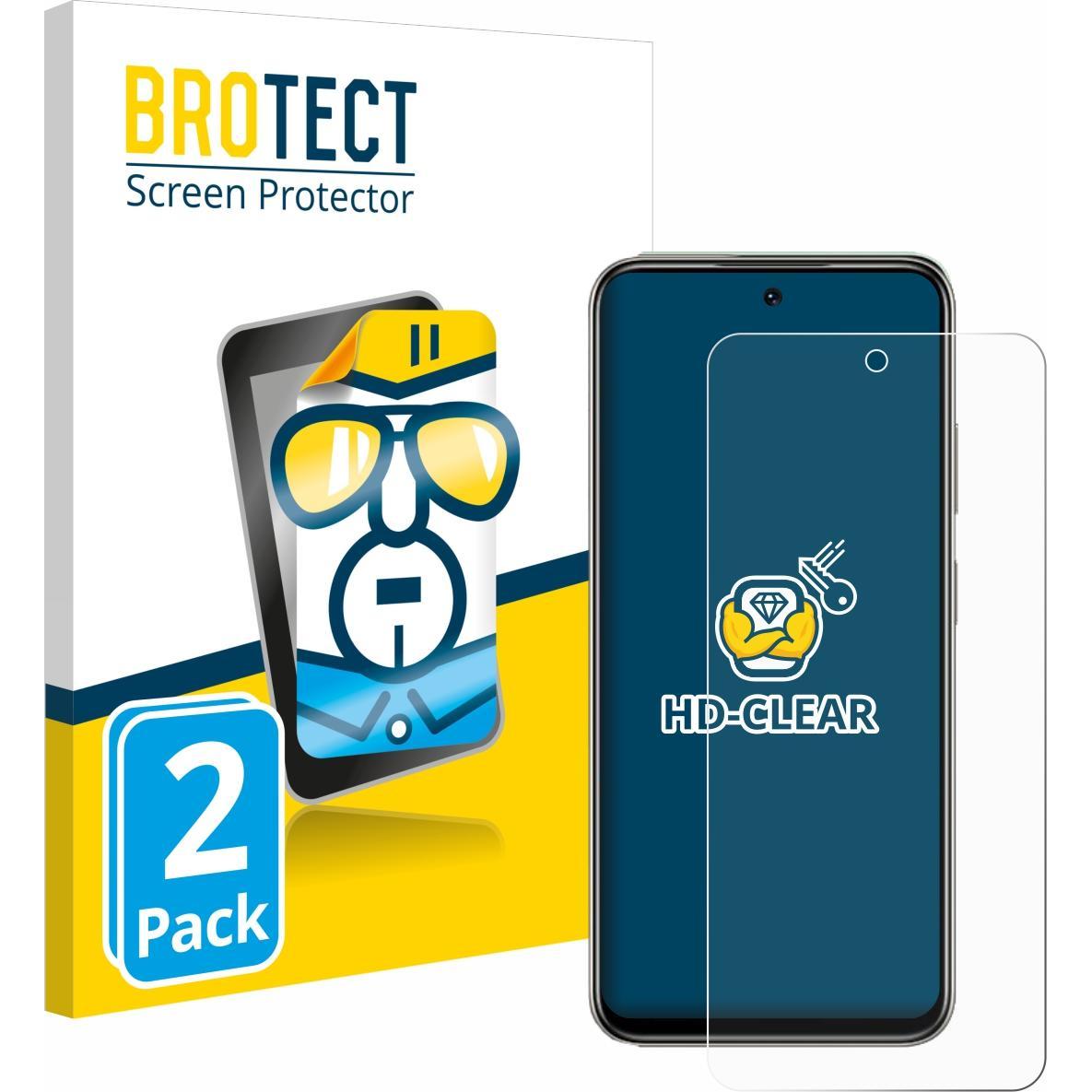 BROTECT Schutzfolie Displayschutz Displayschutzfolie Folie Klar Transparent (2 Stück, Infinix Hot 9), Smartphone Schutzf...