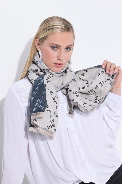 Image du produit Ulla Popken Écharpe double face à motif Smyle