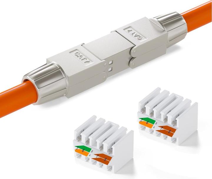 Produktbild HB-Digital Netzwerkkabel Verbinder CAT 7 LSA Anschluss werkzeuglos (Netzwerk Zubehör)