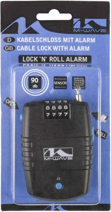 Image du produit M-Wave Antivol à câble LOCK'N'ROL Noir (60 cm)