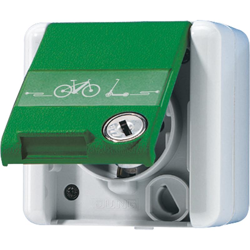 JUNG, Steckdose, 820 GN NAWSLEB SCHUKO Steckdose, 16 A 250 V mit E-Bik 820GNNAWSLEB