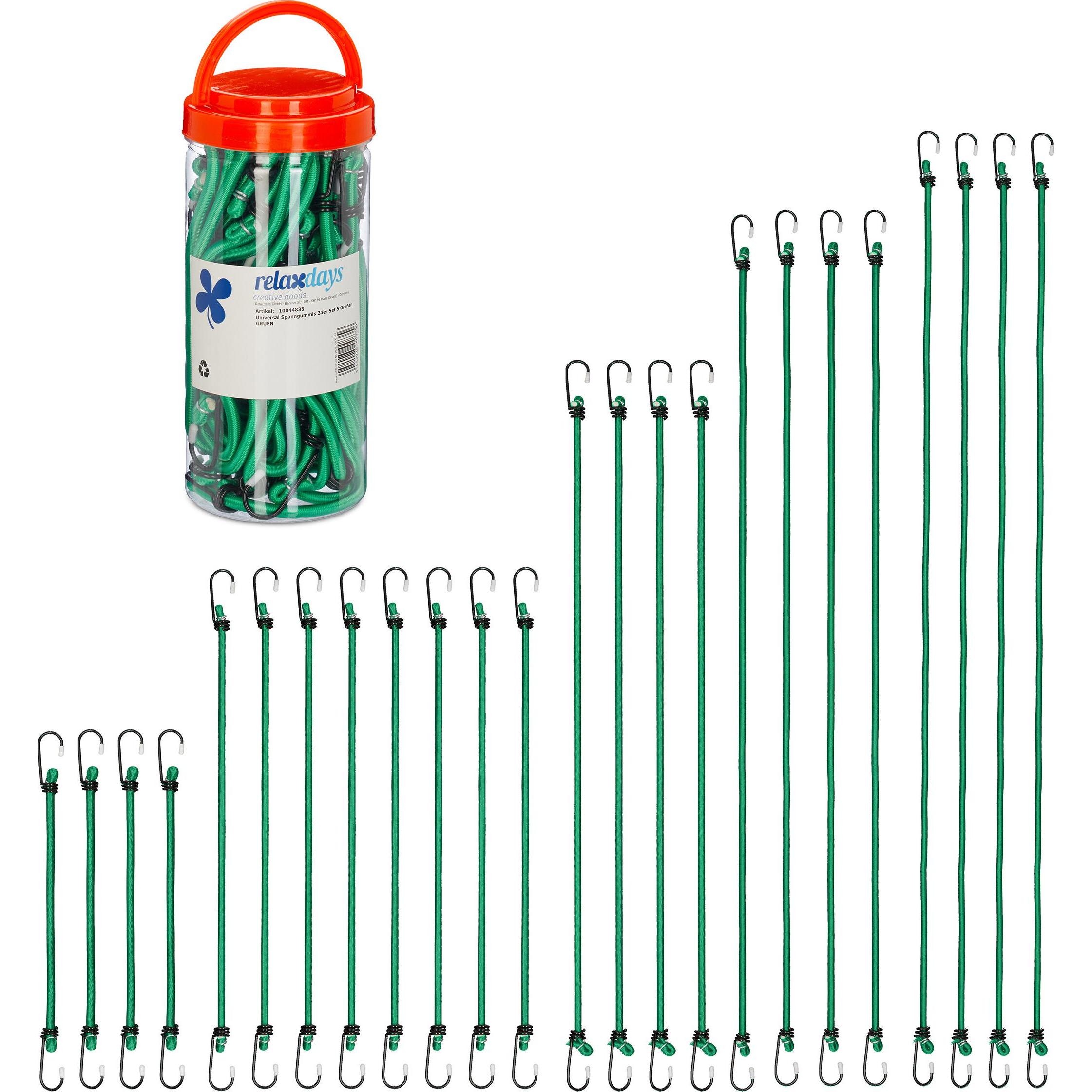 Relaxdays, Spanngurt + Ladungssicherung, 24x Spanngummi