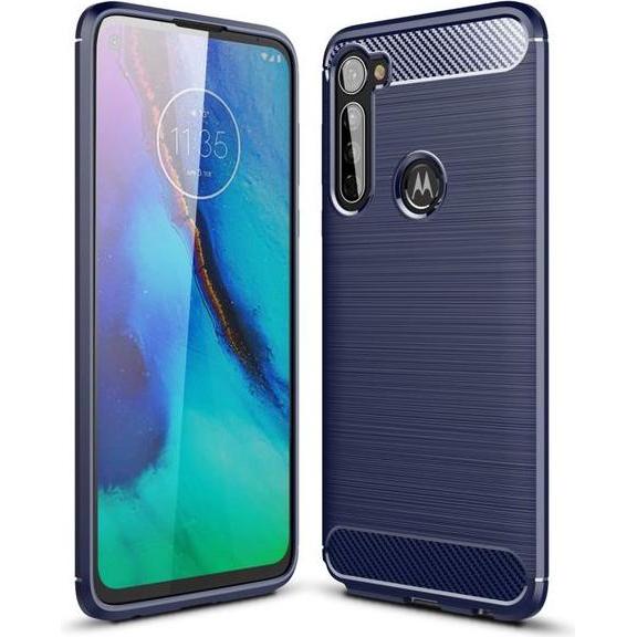 MU Style Carbon Fiber TPU Softcase Series (Motorola Moto G Pro), Smartphone Hülle, Blau
