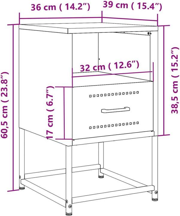 Immagine prodotto vidaXL Kristiane (36 x 39 x 60.50 cm)