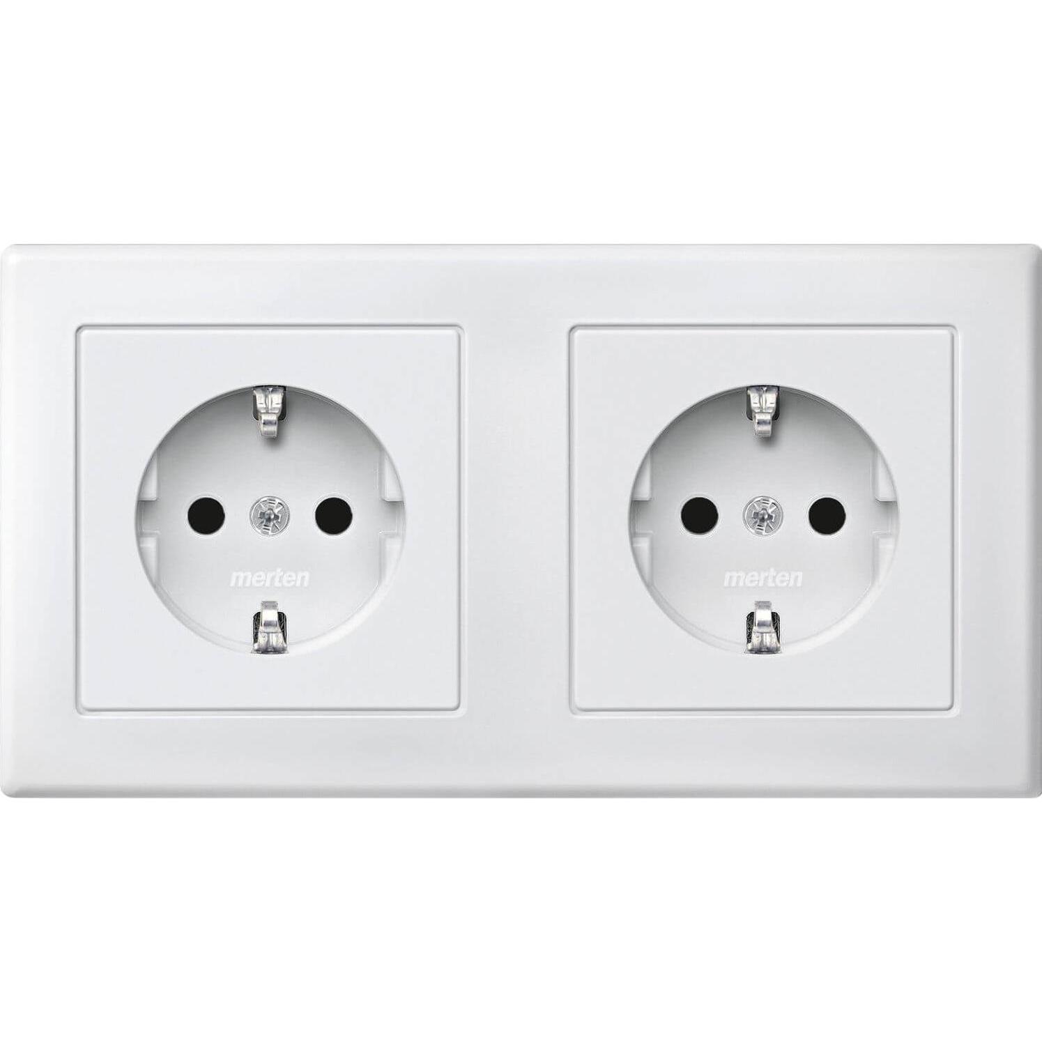 Merten, Steckdose, MEG2328-1519 Steckdose CEE 7/3 Weiss