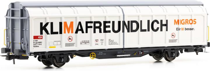 Image du produit Lemke SBB 2-achsiger Schiebewandwagen Hbbillns Migros Ep.VI (Piste H0)