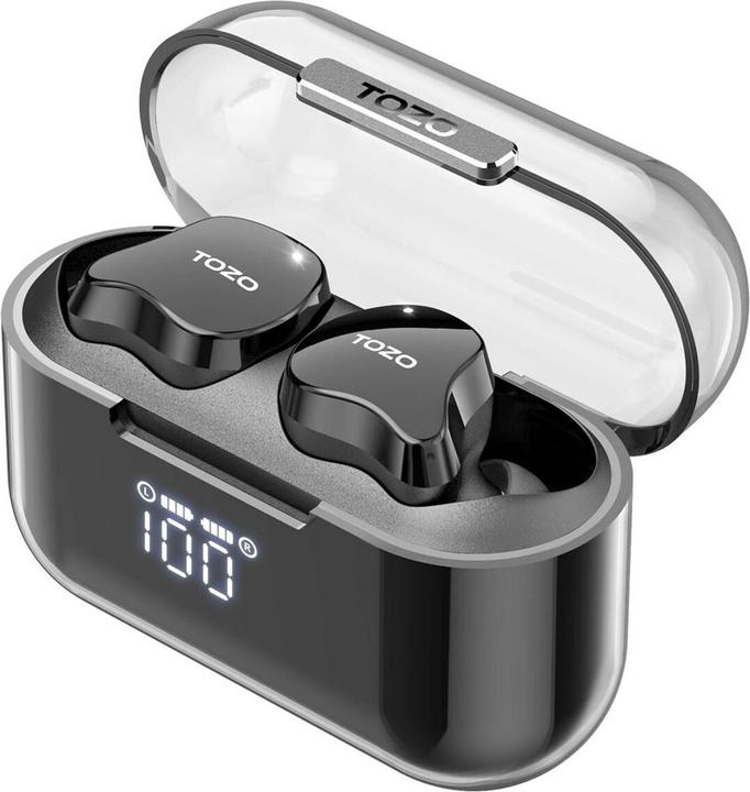 Image du produit Tozo Écouteurs TWS Crystal Buds Noir (ANC, 9 h, Sans fil)