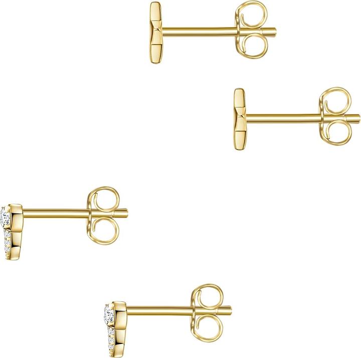 Produktbild Lulu & Jane Damen Set (Ohrringe 2er) Stern Messing - 35382 (Messing)