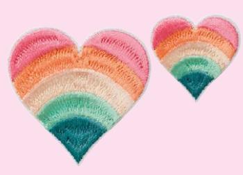 Image du produit Mono Quick Coeurs Arc-en-ciel (2 pcs, 5.20 x 5.20 cm)