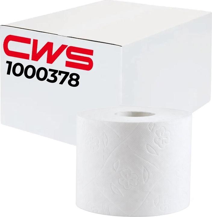 Actual product image CWS Toilet paper, Maxi 80, cellulose, 2-ply, bright white, pack of 12 rolls (12 pcs.)