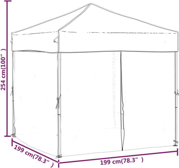 Image du produit vidaXL Partyzelt (199 cm, 199 cm)