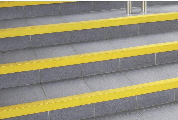 Actual product image Coba Europe COBAGRiP Yellow Stair Nosing 1mx55x55mm