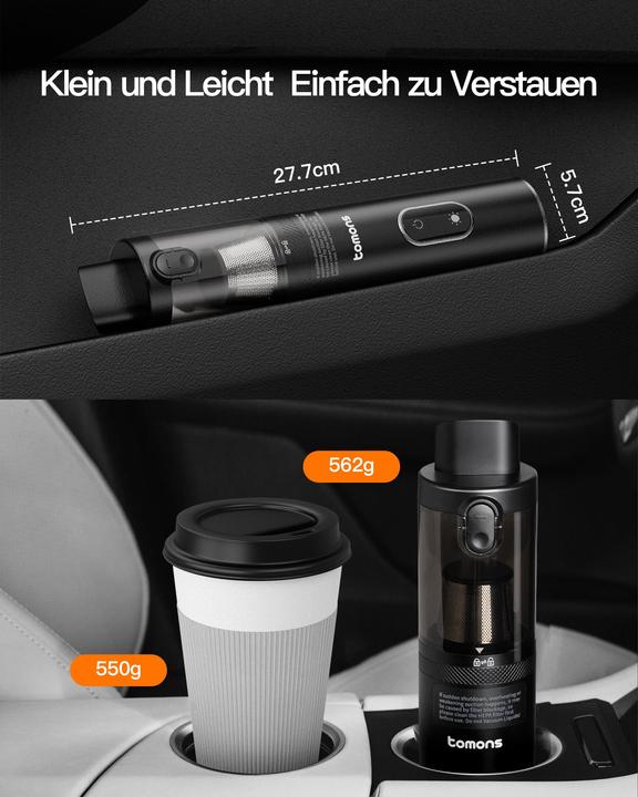 Produktbild Inateck Tomons Akku-Handstaubsauger 14000PA Kabellos