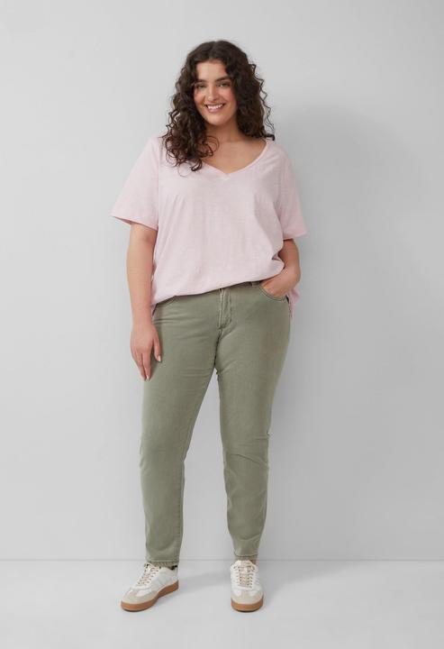 Produktbild S.Oliver T-Shirt T-Shirt aus Flammgarn mit V-Ausschnitt (44)
