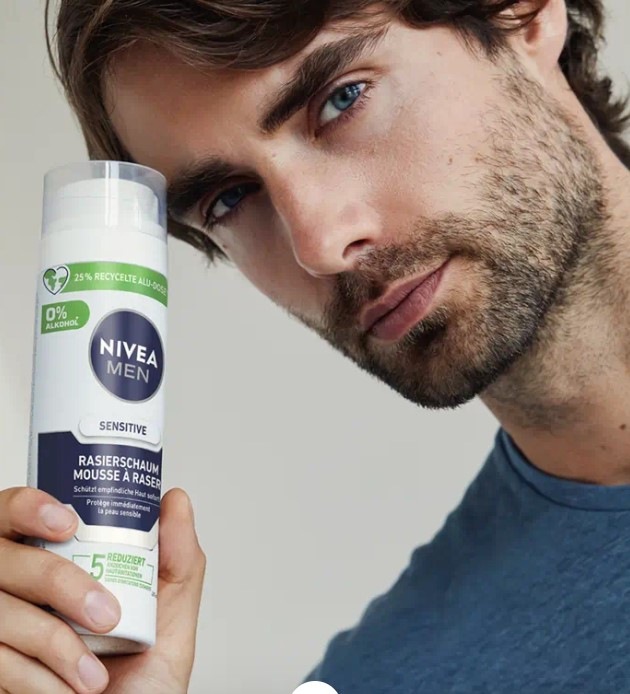 Actual product image NIVEA Sensitive Rasierschaum (200 ml, Shaving cream)