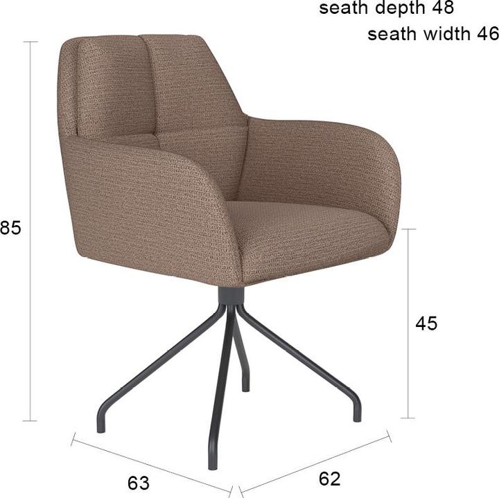 Productafbeelding White Label Living Chair Pete Green Spider Swivel