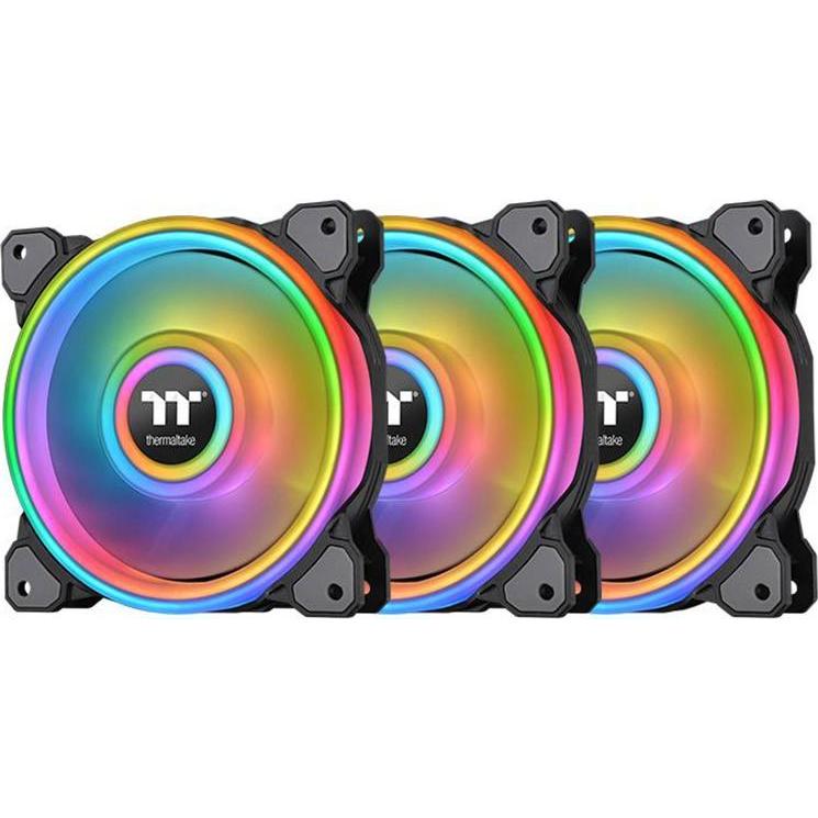 Thermaltake Riing Quad 14 RGB (140 mm, 3 x), Ventola PC, Nero