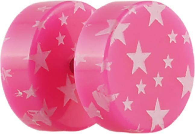 Immagine prodotto Star Piercing Tappo finto con stelle rosa (Materiale sintetico, senza ottone)