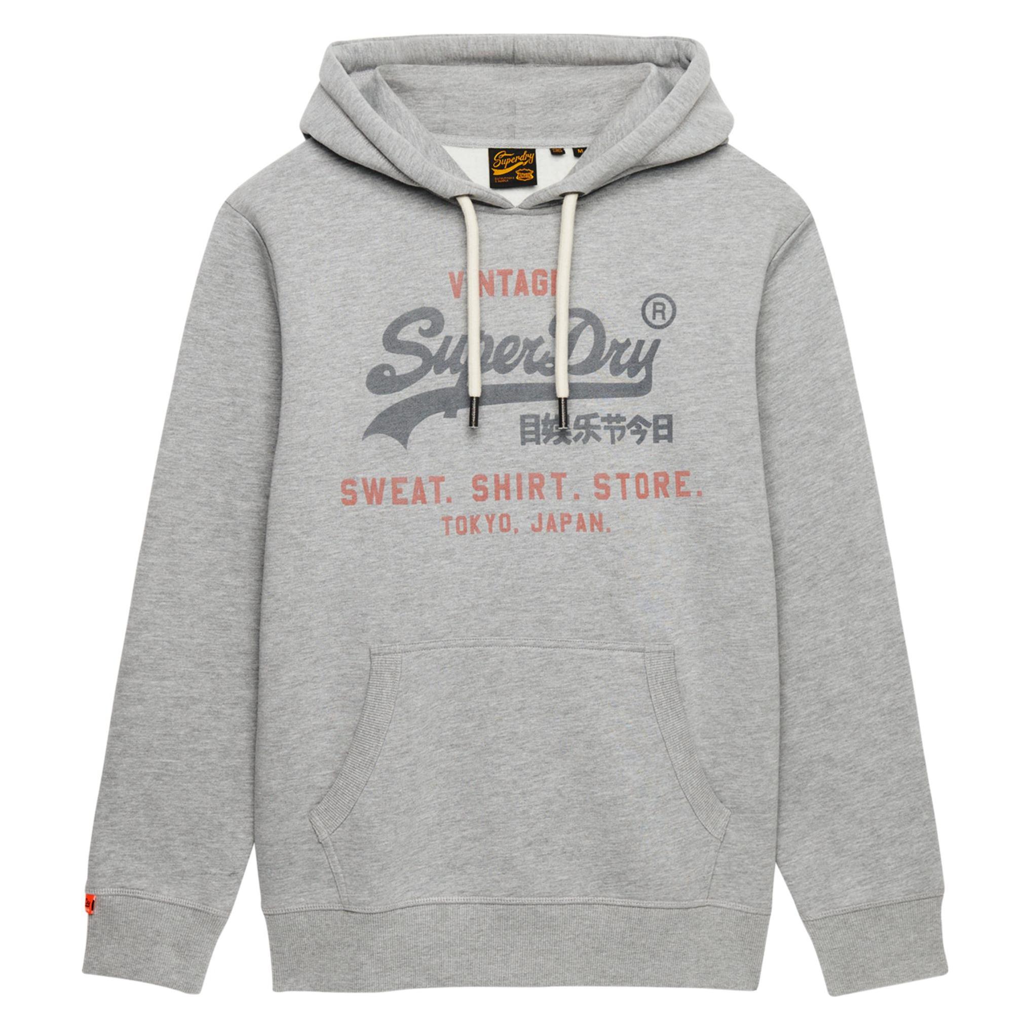 Superdry, Mannen, Springer, Sweatshirt Casual Bequem Sitzend Vl Heritage Relaxed Hood, Grijs, (3XL)