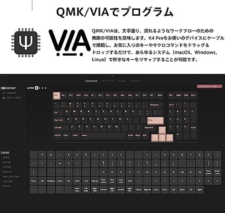 Produktbild Keychron Key K4Pro 96% Alu RGB Key Brown H K4P-H3-DE (Deutschland, Kabelgebunden)