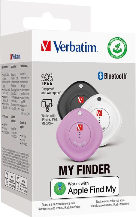 Produktbild Verbatim 1x3 My Finder Coin Bluetooth Item Find, s/w/p 32135 (iOS)