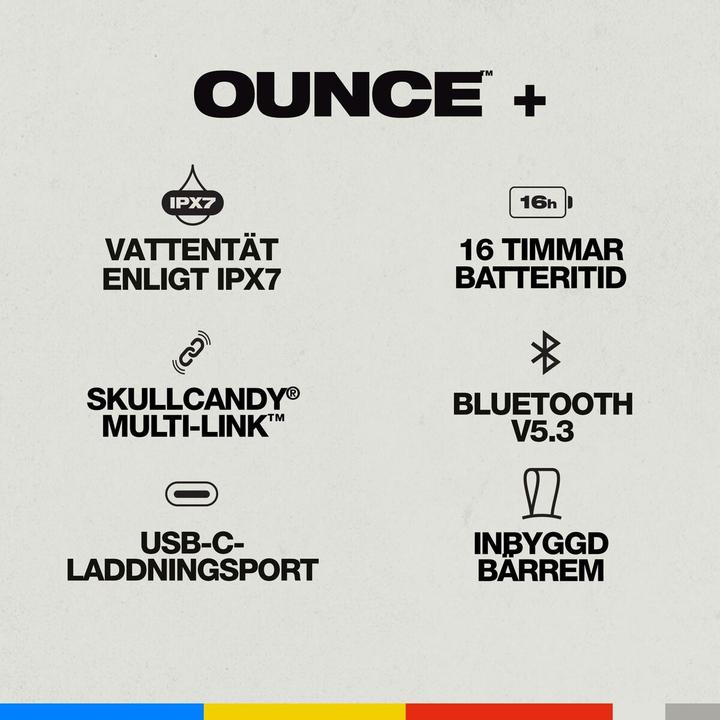 Actual product image Skullcandy Ounce+ Compact Wireless Speaker Black (16 h)