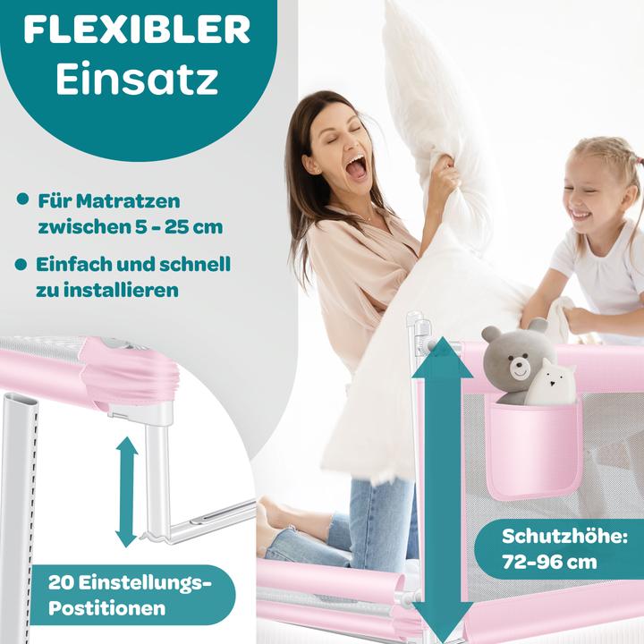 Actual product image Kesser Bed Rail 200cm Pink