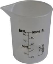 Produktbild IWH Messbecher, transparent, Inhalt: 125 ml aus hochwertigen Polyethylen, öl- und kraftstoffbeständig