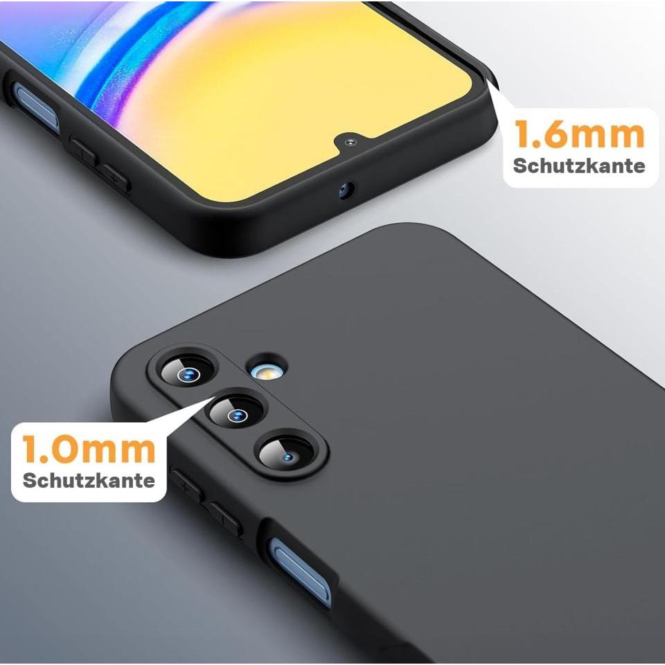 Thumbnail - Screenguard Samsung Galaxy A15 5G Liquid Silicone Case Hülle (Samsung Galaxy A15 5G), Smartphone Hülle, Schwarz