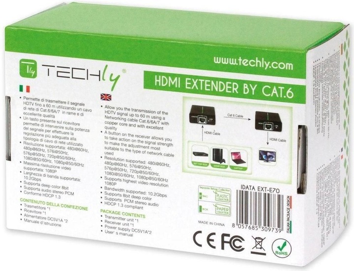 Produktbild Techly HDMI Extender via Kabel Cat.6